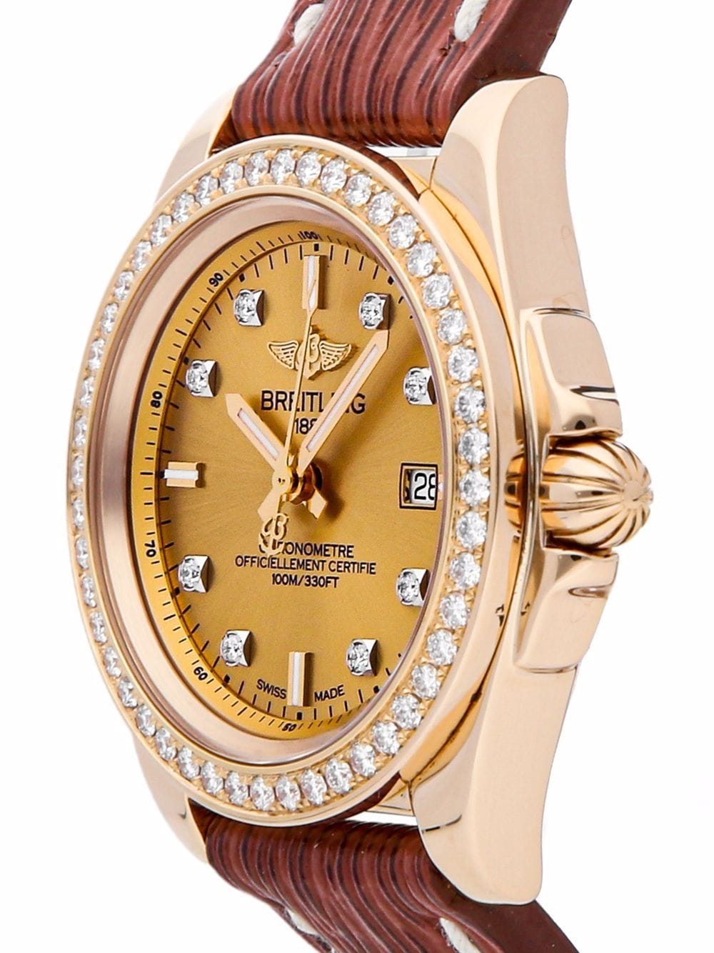 Pre-owned Breitling 2021  Galactic 32mm In Gold