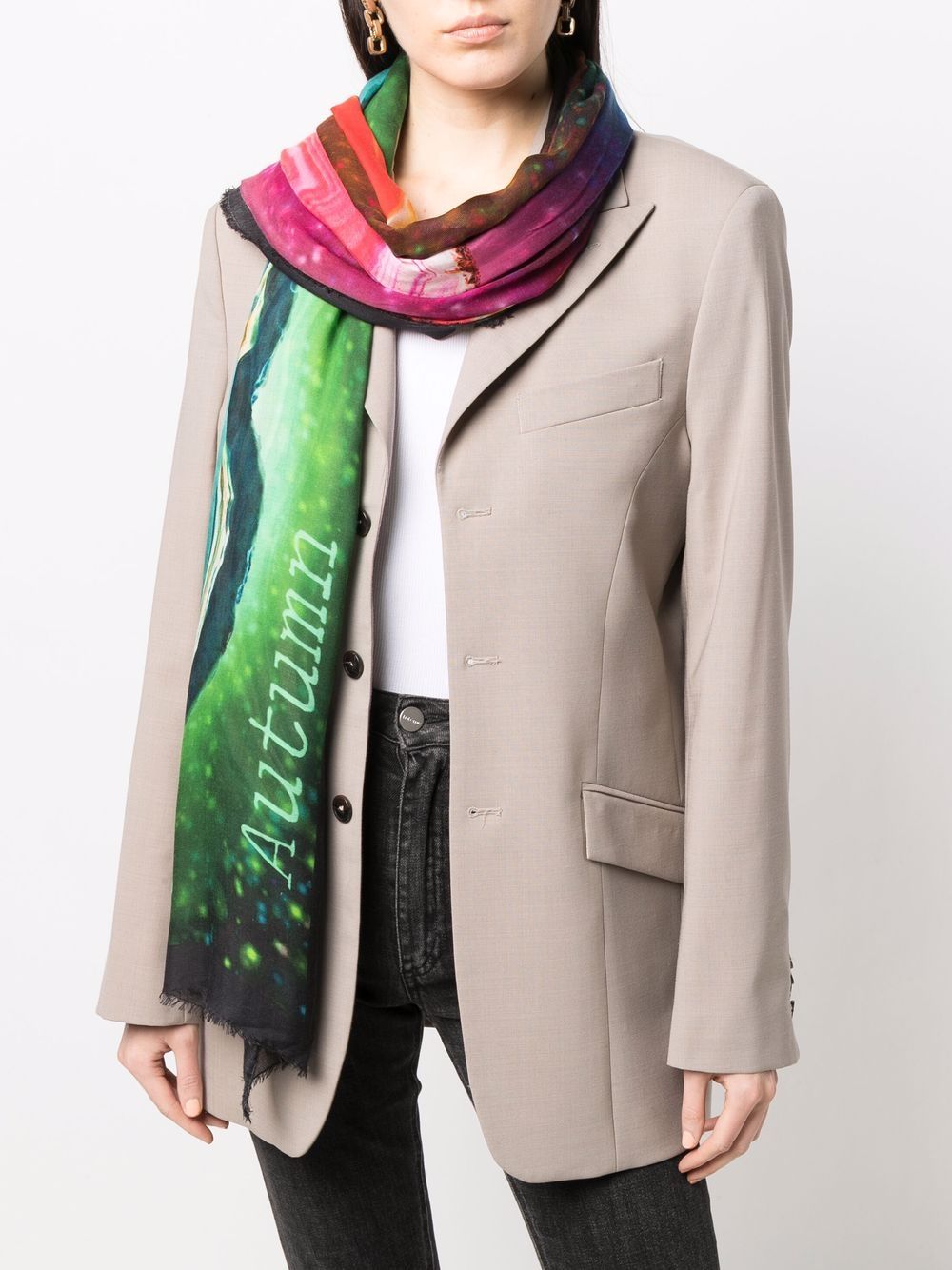 фото Faliero sarti seasons tie-dye fine-knit scarf