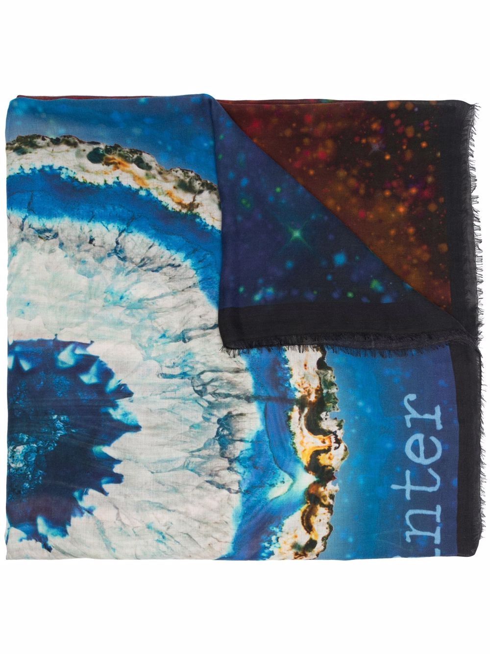 фото Faliero sarti seasons tie-dye fine-knit scarf