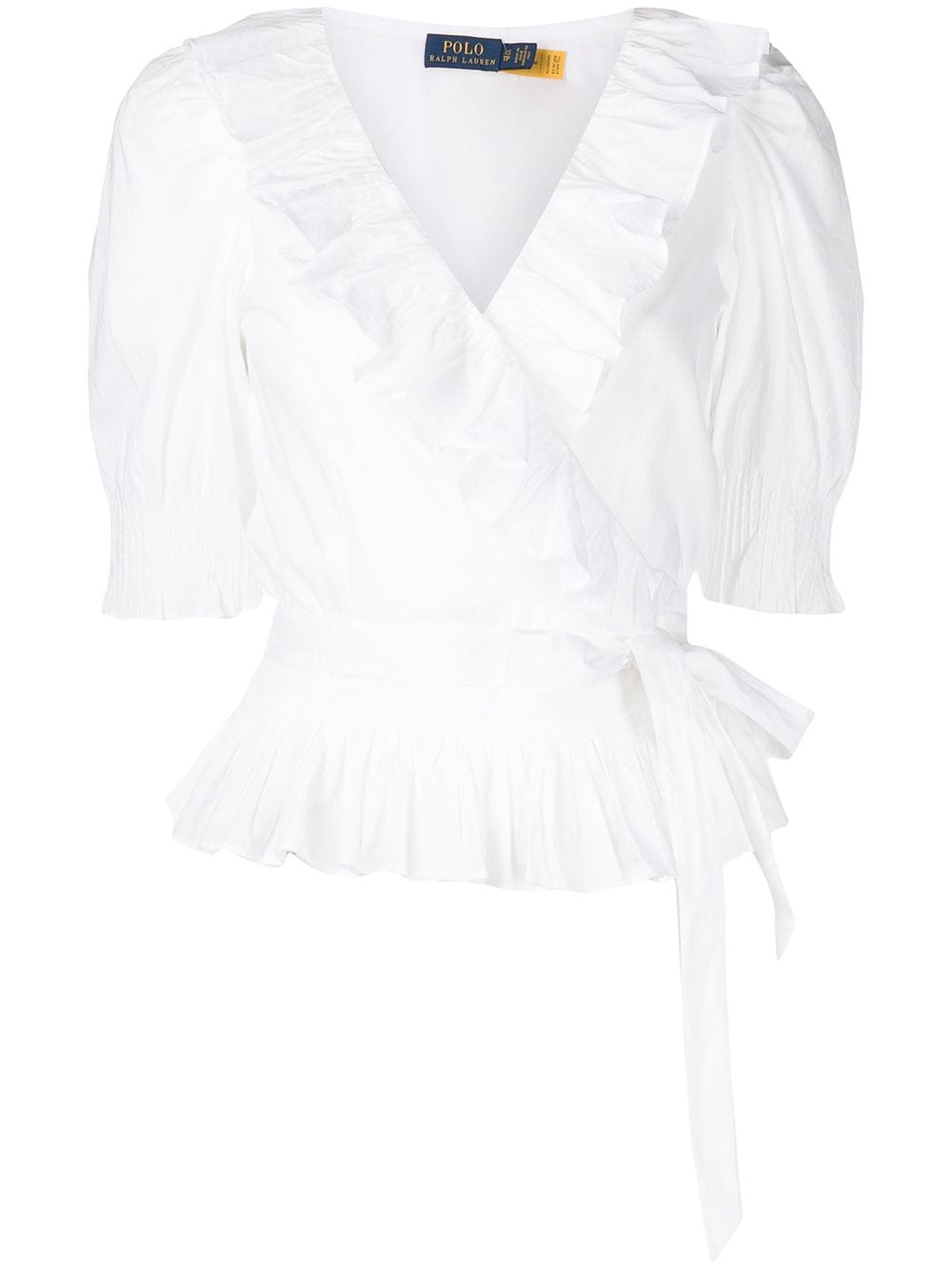 фото Polo ralph lauren укороченная блузка с запахом