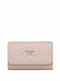 Prada Saffiano leather key case - Neutrals