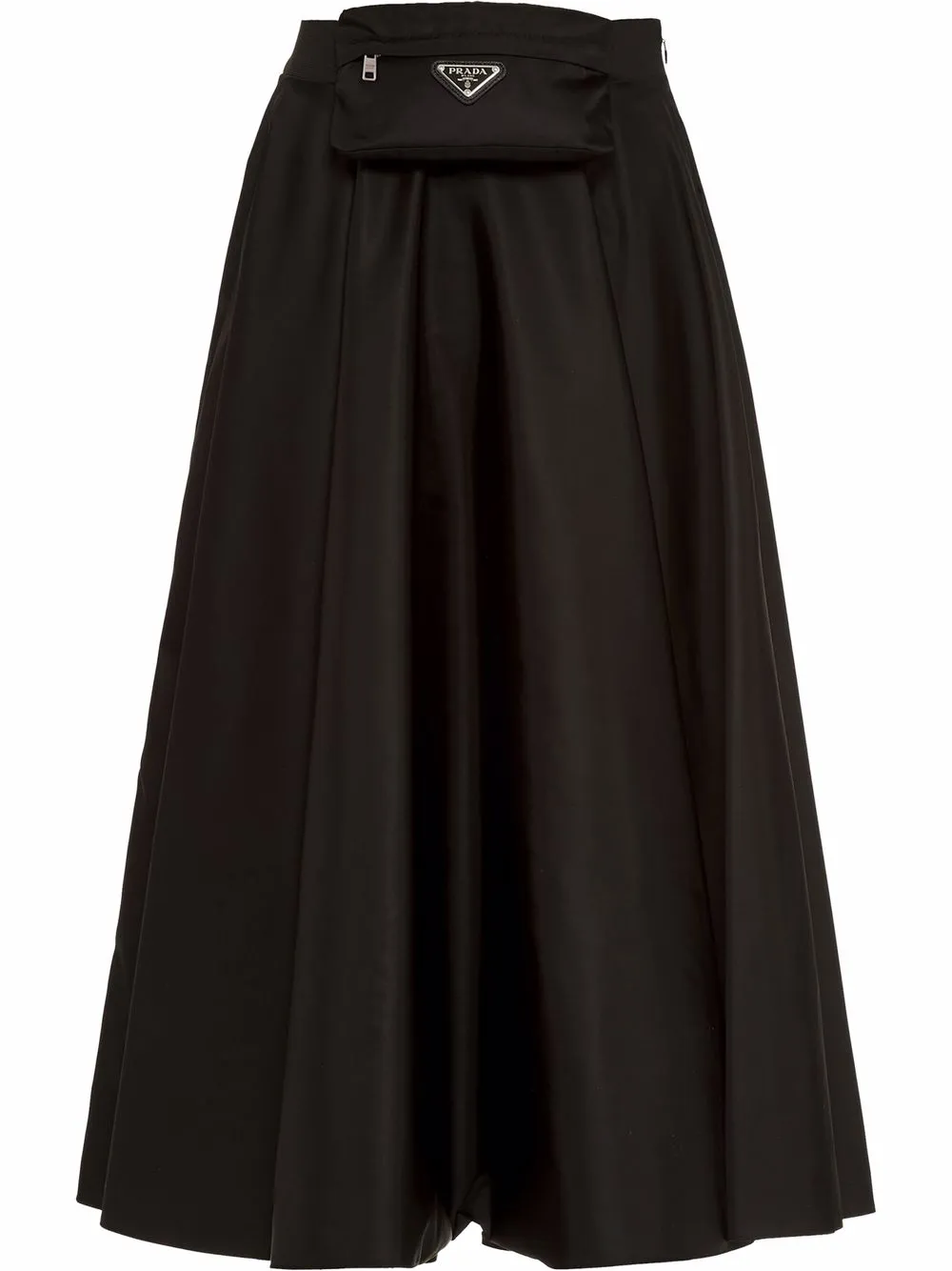 pocket-detail mid-length skirt