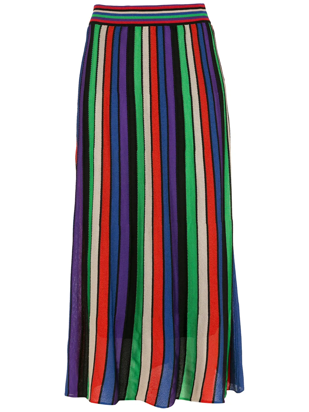 

Osklen high-waist stripped midi skirt - Multicolour