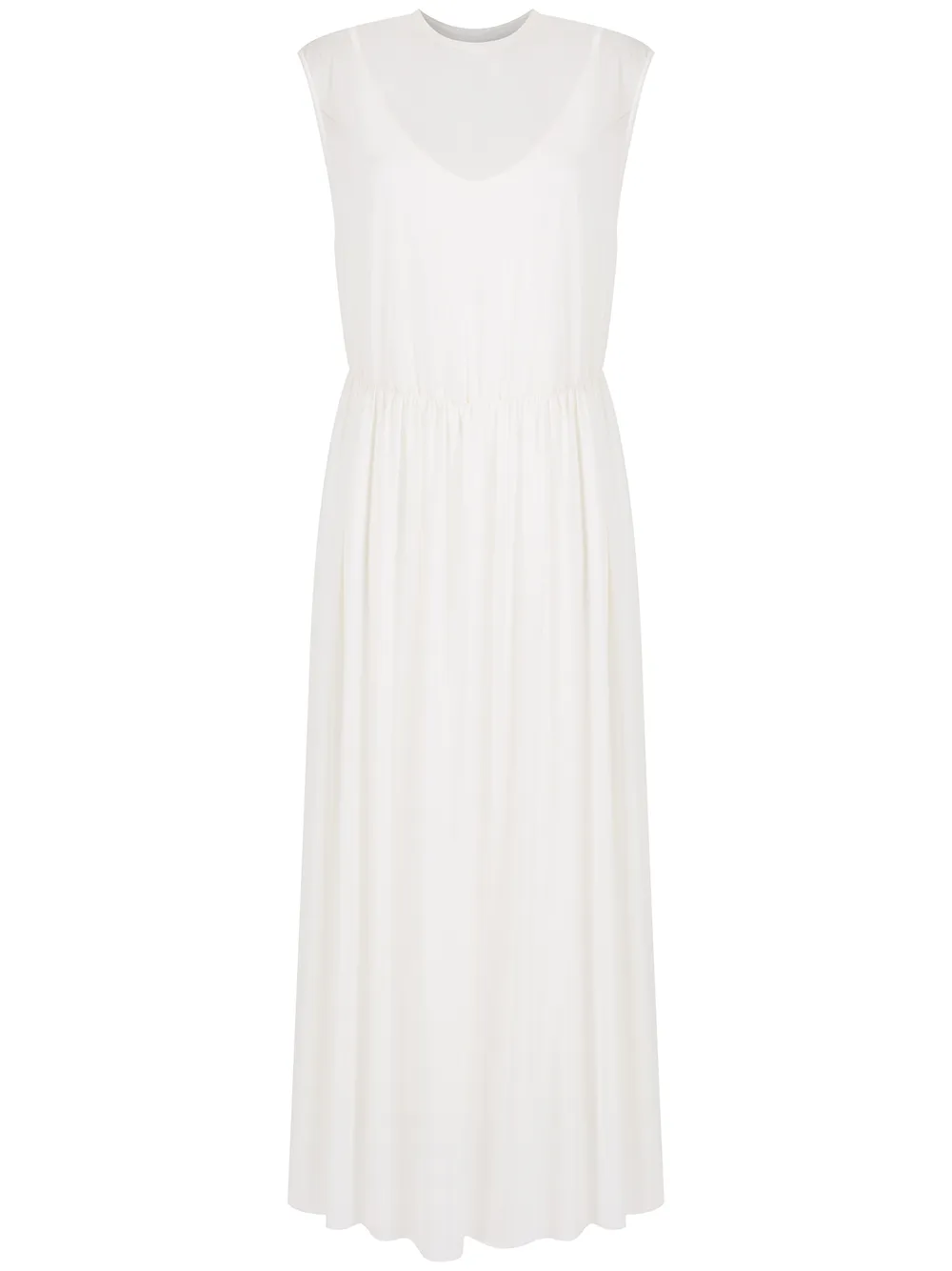 

Osklen sheer pleated midi dress - White