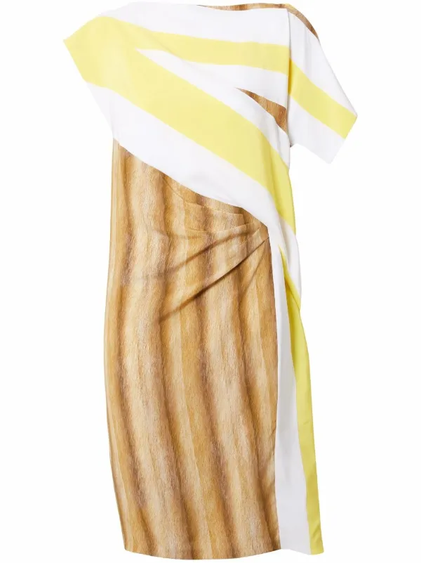【送料&関税込】Burberry Graphic Print Asymmetric Dress Burberry graphic-print Asymmetric Dress | White | FARFETCH BN