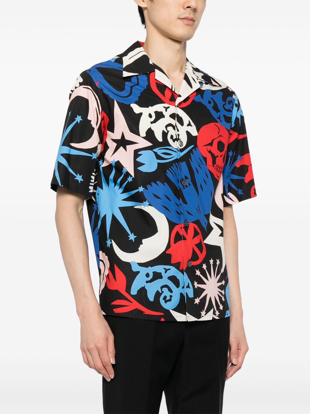 Alexander McQueen graffiti print short-sleeve shirt Men