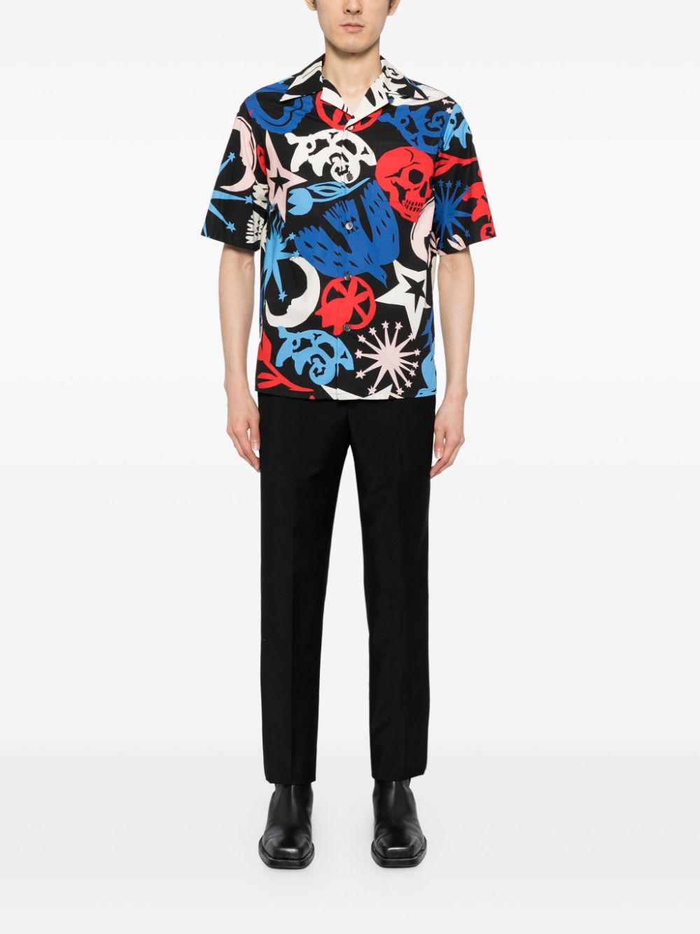 Alexander McQueen graffiti print short-sleeve shirt Men