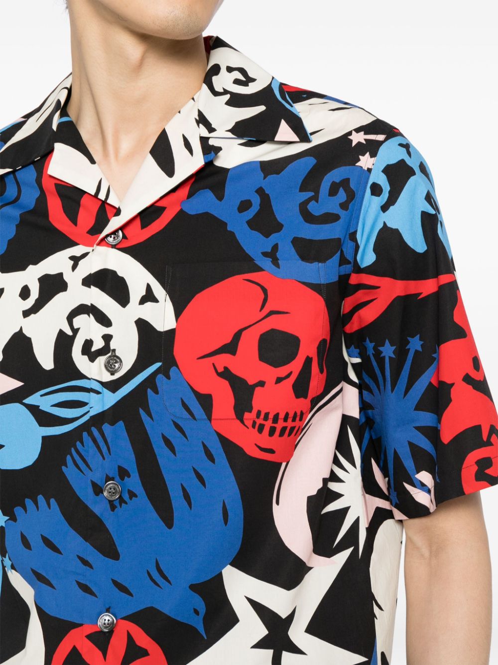 Alexander McQueen graffiti print short-sleeve shirt Men