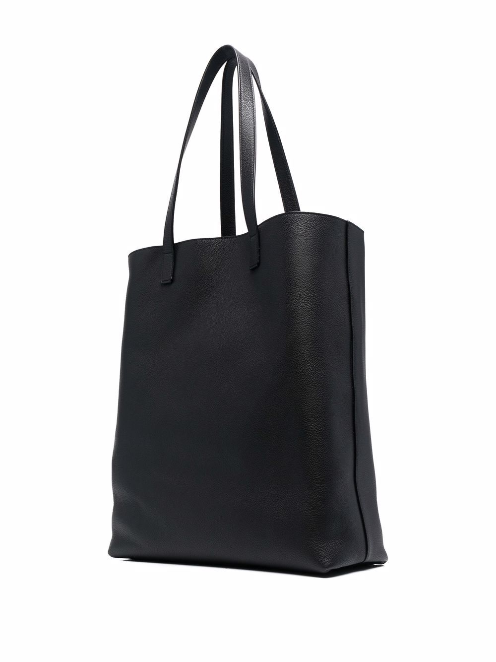 Shop Saint Laurent Grained-effect Tote Bag In Schwarz