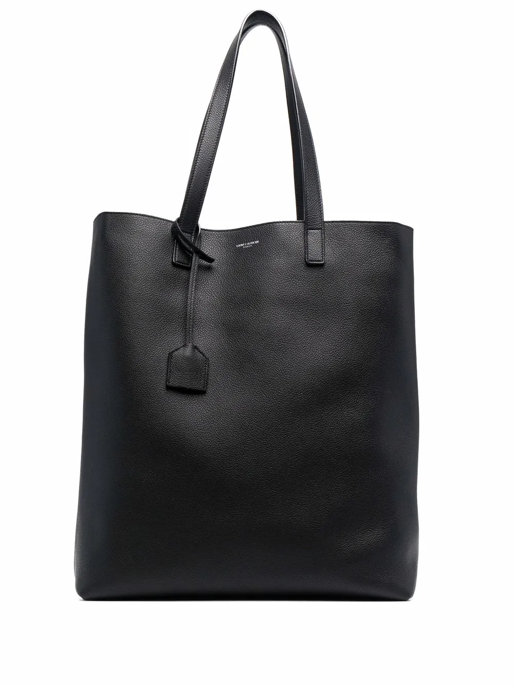 Saint Laurent Men's Logo-Debossed Leather Tote Bag