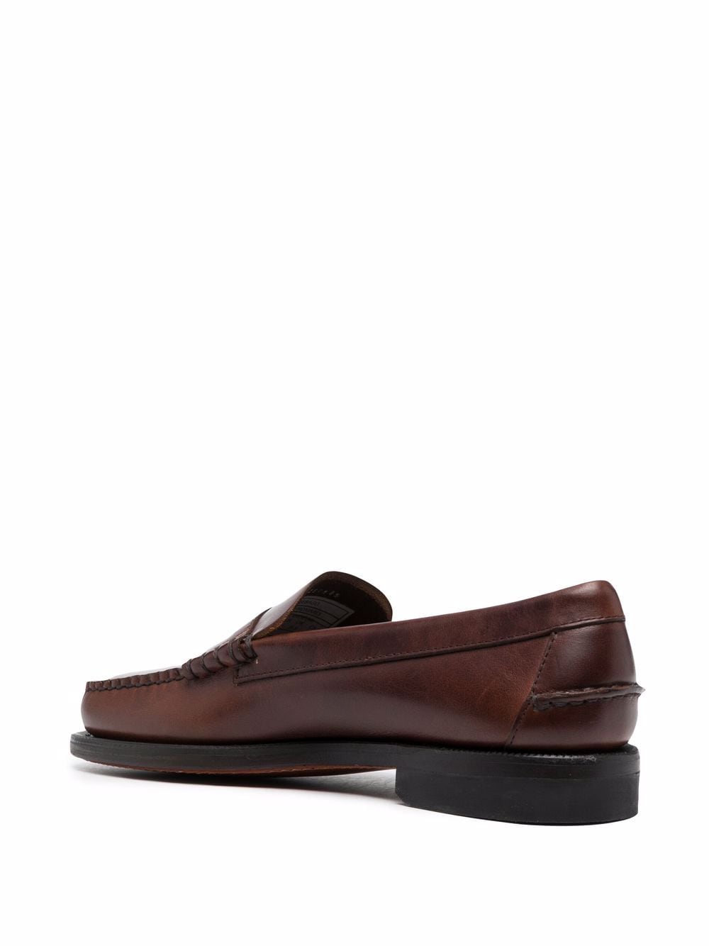 Shop Sebago Slip-on Leather Loafers In 褐色