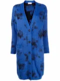 RED Valentino V-neck button-fastening cardigan - Blue