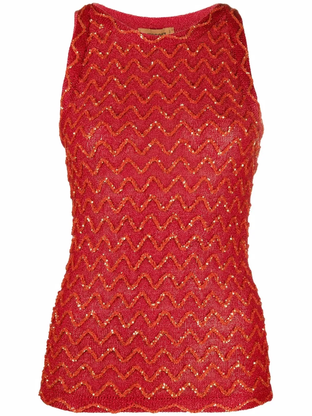Image 1 of Missoni zigzag-knit sleeveless top