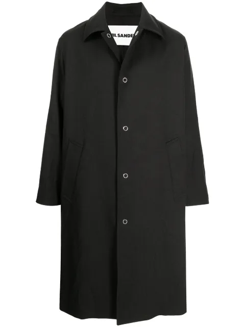 Jil Sander snap-button parka coat