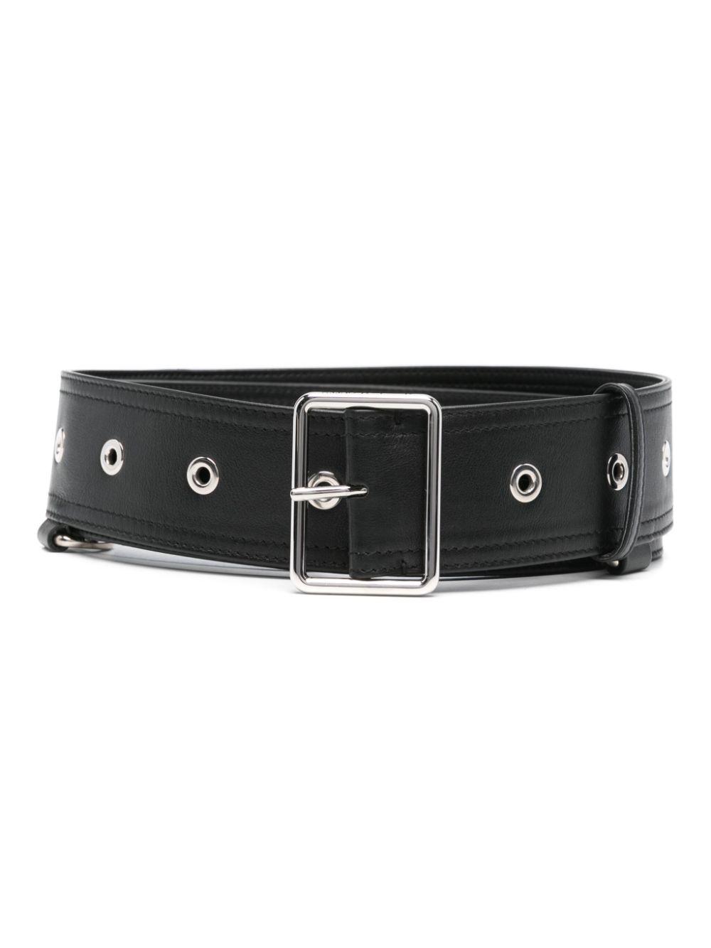 Alexander McQueen eyelet-embellished belt - Black