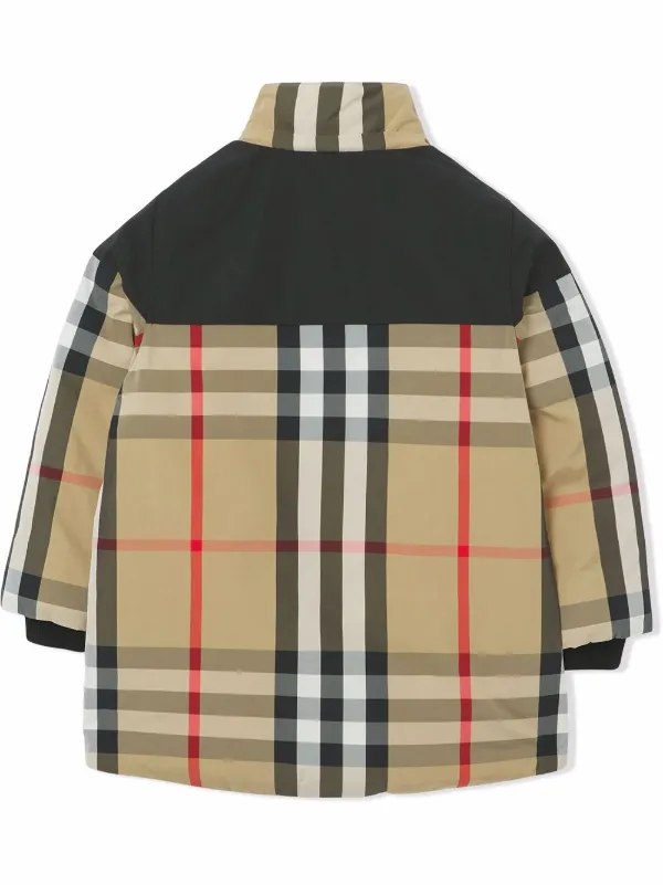 ガジュマル＊BURBERRY CHILDREN フード付きダウンコート Burberry Kids デタッチャブルフード パデッドドジャケット