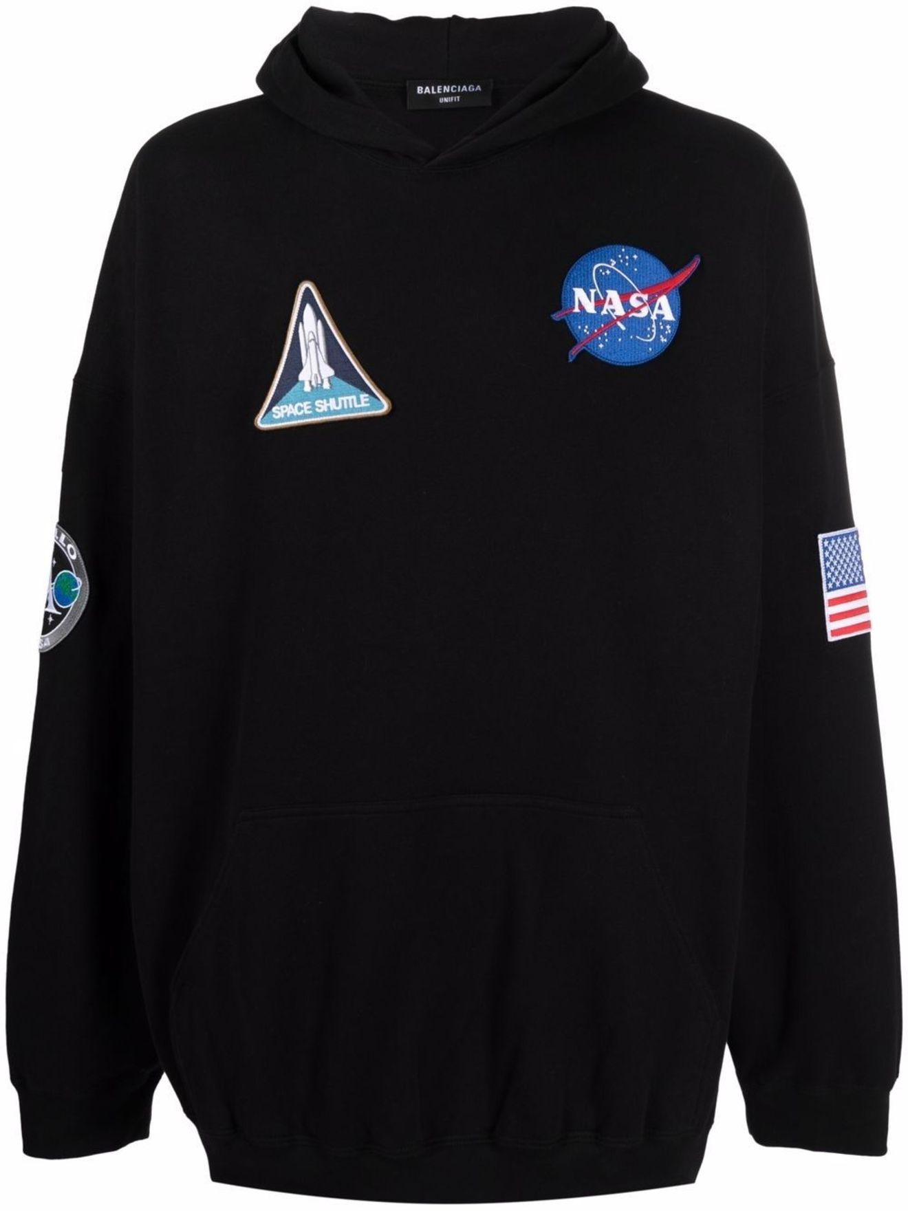 Balenciaga Space multi-patch hoodie black | MODES