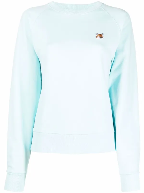 maison kitsune fox head patch sweatshirt