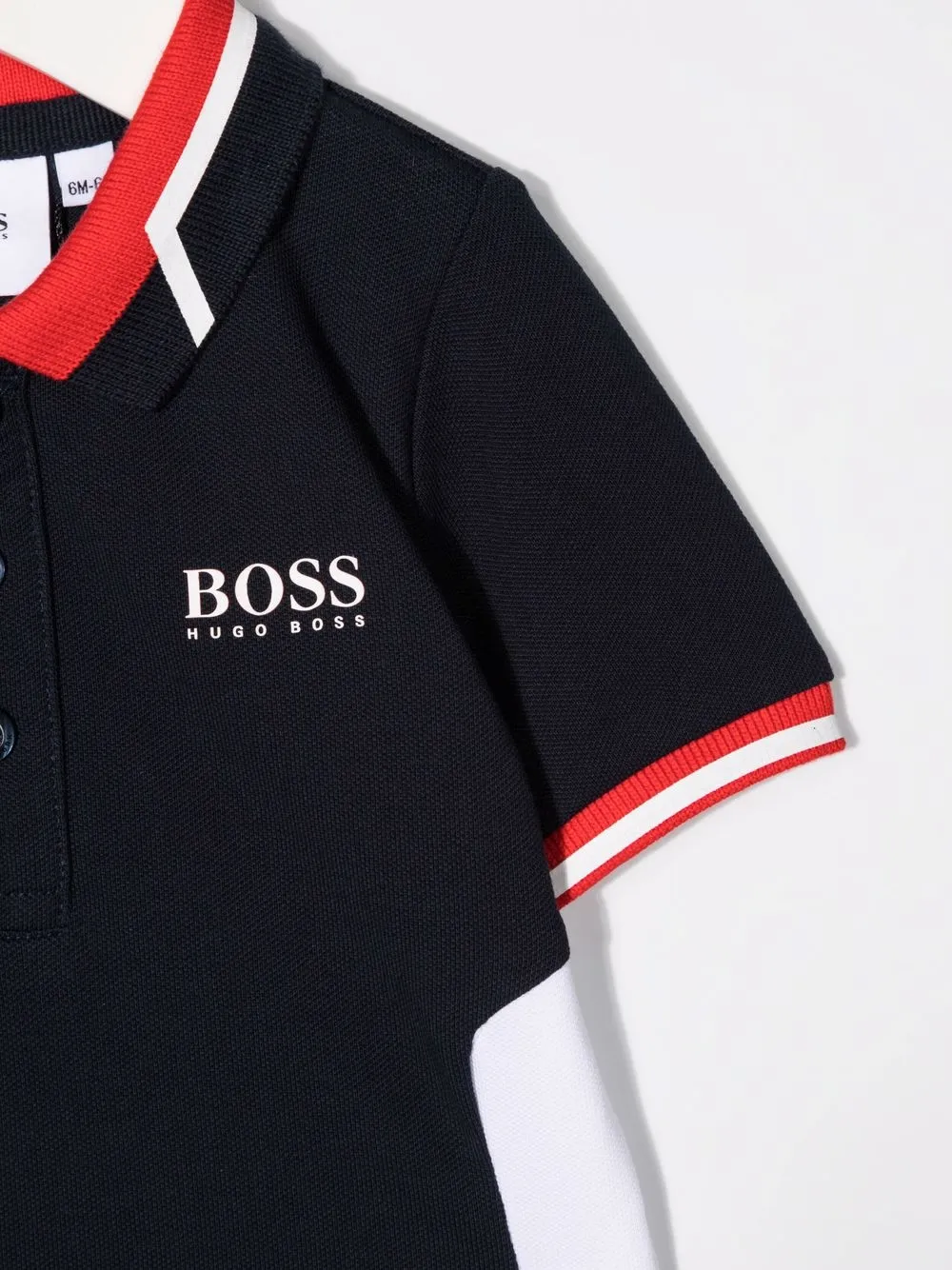 фото Boss kidswear рубашка поло в стиле колор-блок с логотипом