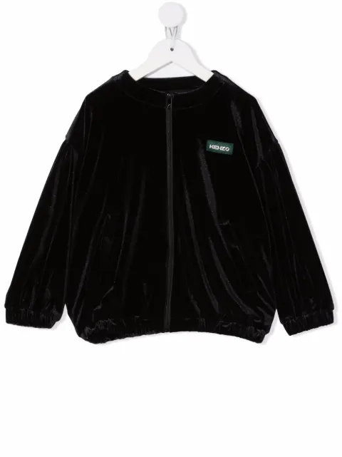 Kenzo Kids logo-graphic print zipped sweatshirt 