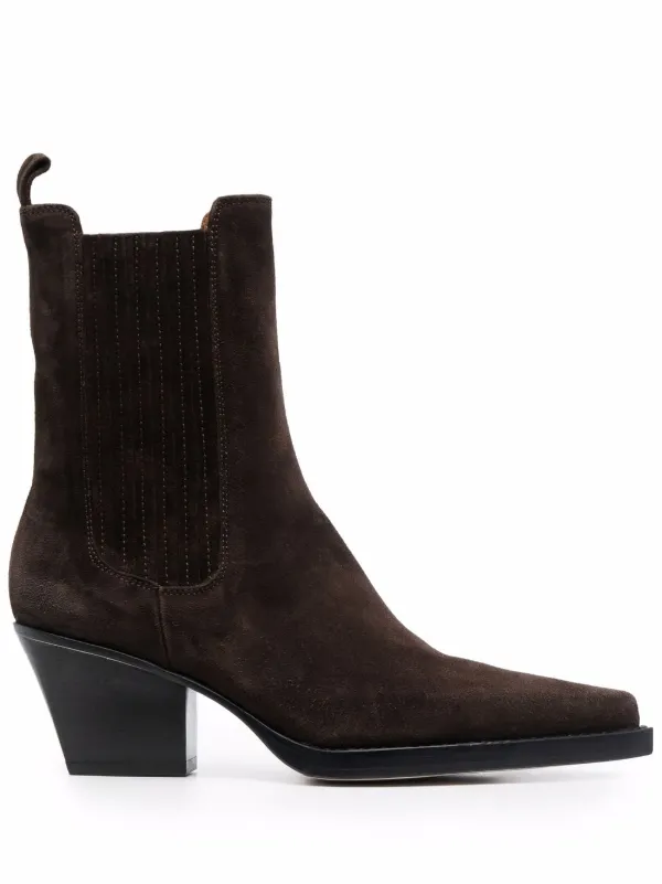 pull on suede ankle boots