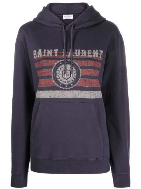 Saint Laurent logo-print hoodie