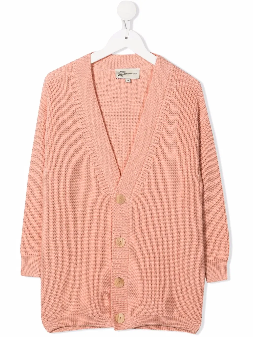 

Weekend House Kids. ribbed v-neck cardigan - Pink