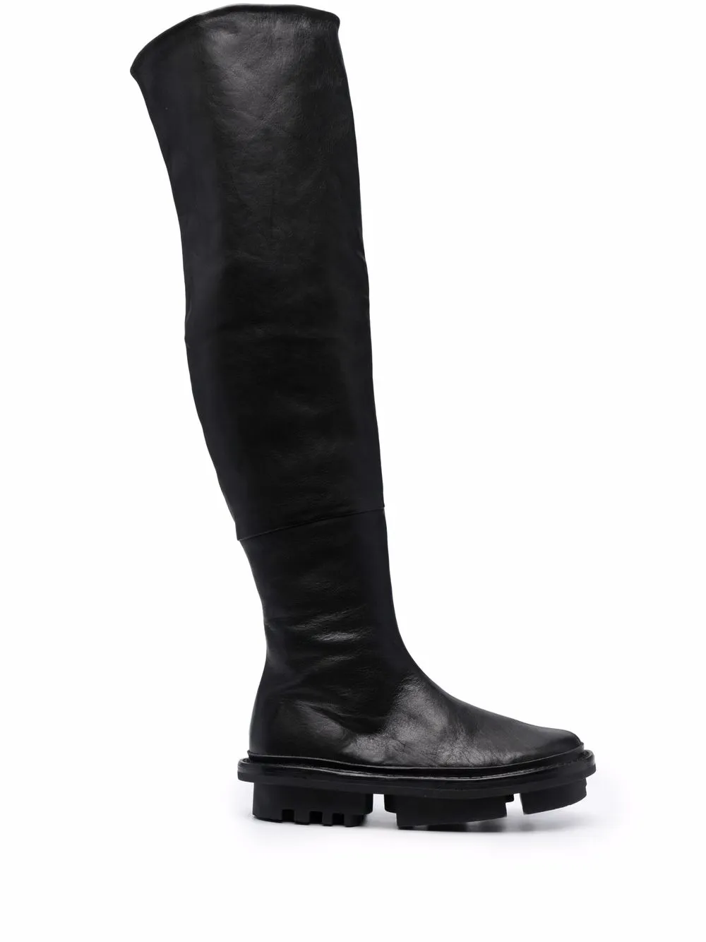 

Trippen botas altas con suela dentada - Negro