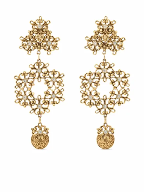 Susan Caplan Vintage 1990s Jose Barrera crystal-embellished clip-on earrings