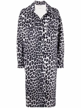 P.A.R.O.S.H. neutral leopard print coat 