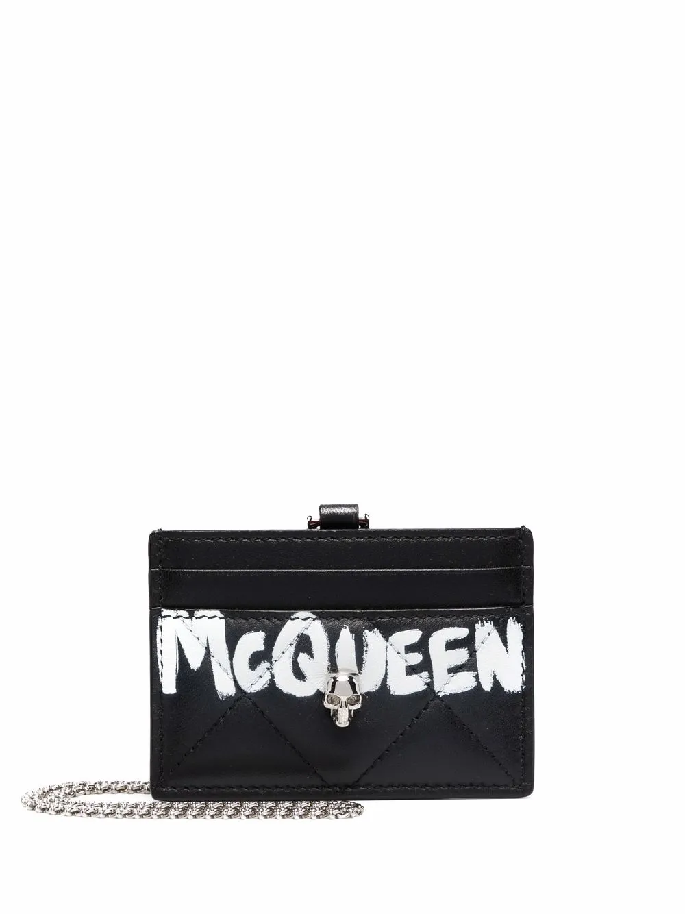 

Alexander McQueen tarjetero con logo estampado - Negro