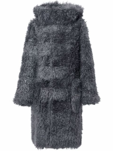 Burberry textured hooded duffle coat