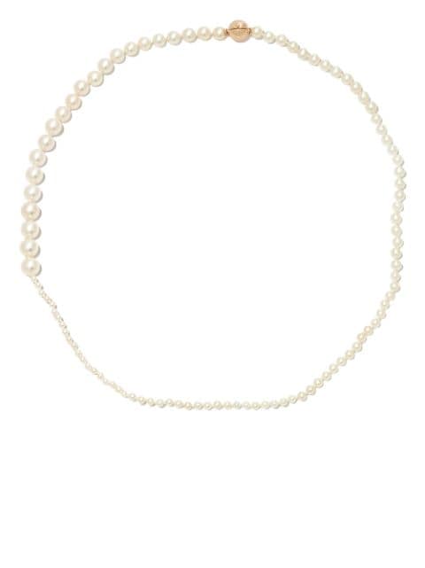 Sophie Bille Brahe 14kt yellow gold Petite Peggy pearl necklace