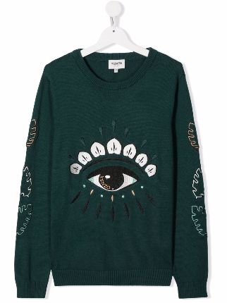 Kenzo white best sale eye sweatshirt