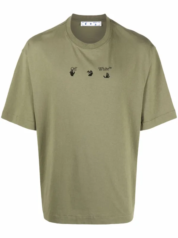off white arrow hands tee