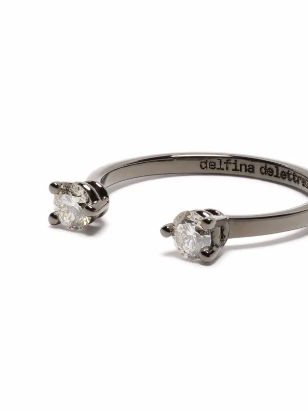 Delfina Delettrez 18kt Gold Dots Diamond Ring | Black