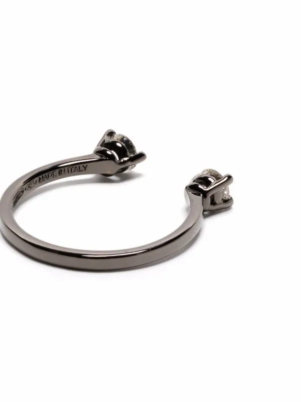 【関税送料込】DELFINA DELETTREZ 18KT DIAMOND DOTS リング** Delfina Delettrez 18kt White Gold Diamond Dots Ring | Silver