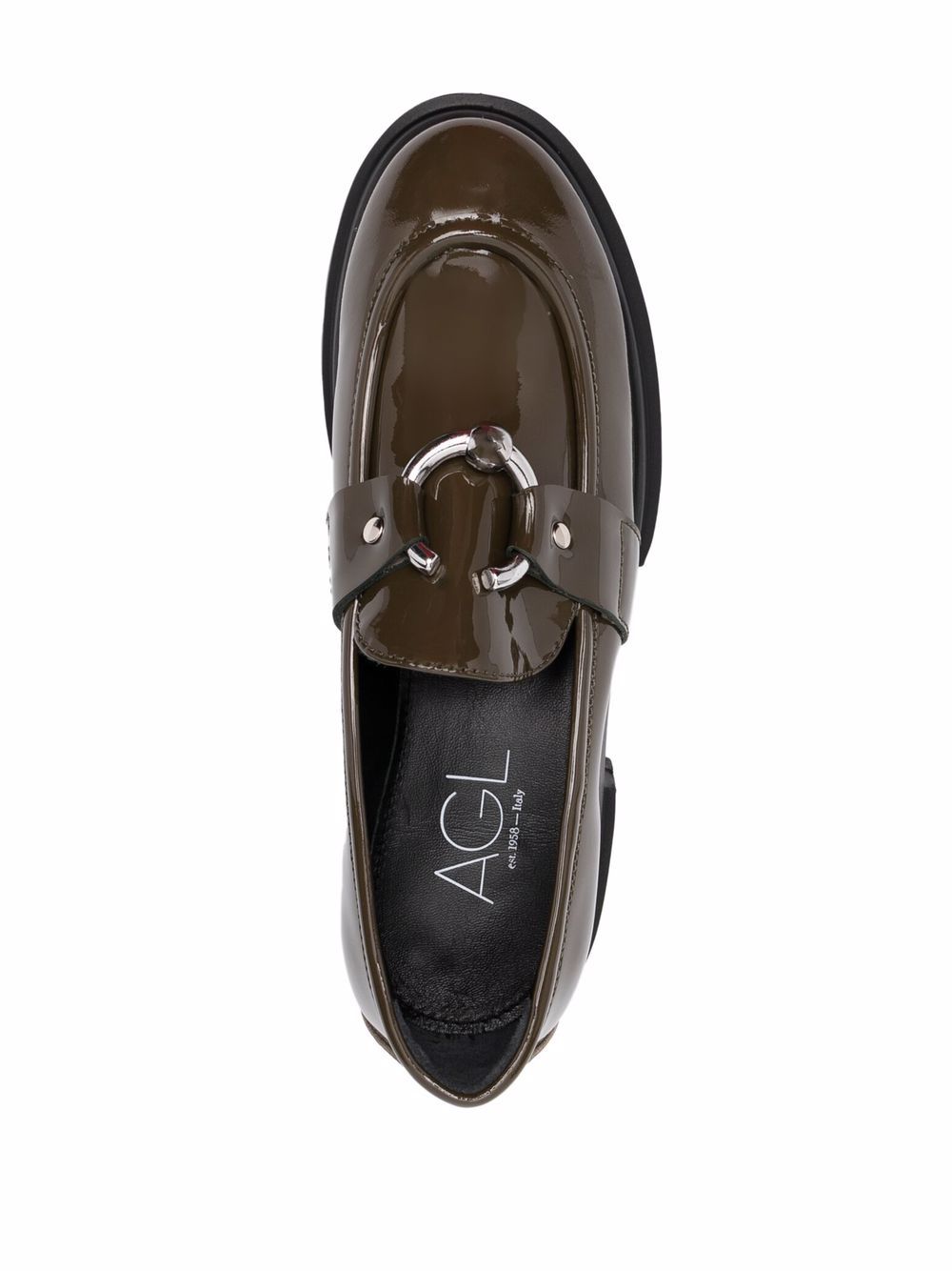 AGL Monique Patent Leather Loafers Farfetch