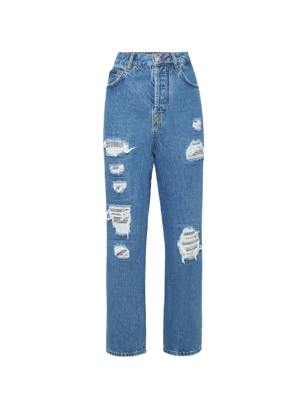 Philipp Plein Jeans con effetto vissuto - Blu