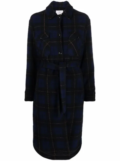 Woolrich tartan-check coat