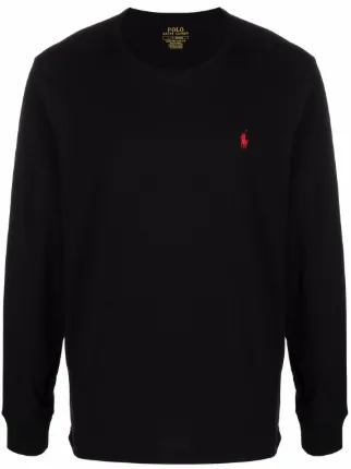 Farfetch Uomo Abbigliamento Top e t-shirt T-shirt Polo Nero Polo a maniche lunghe 