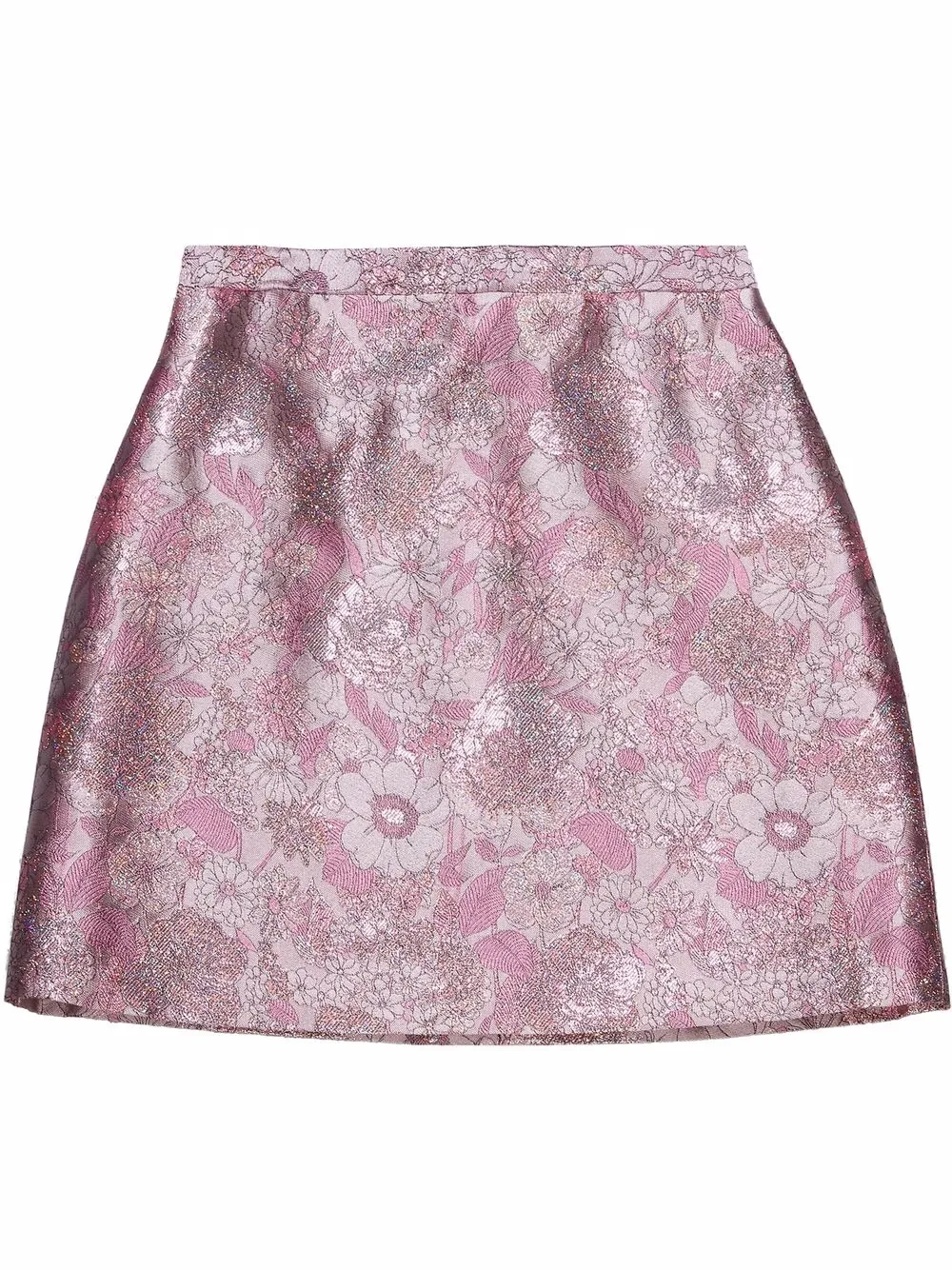 

Christopher Kane minifalda con motivo floral en jacquard - Rosado