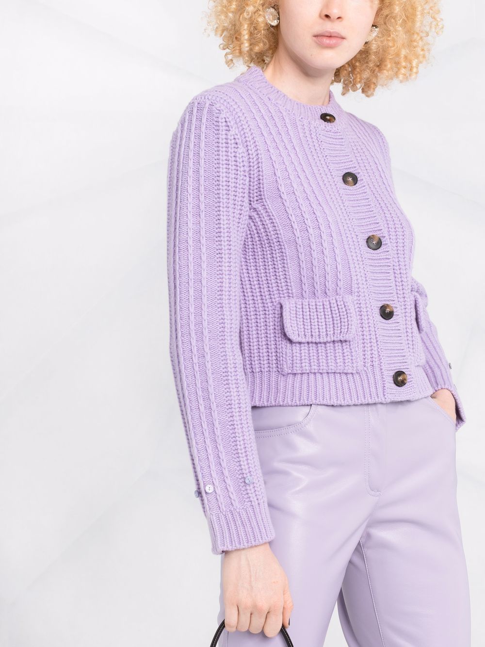 фото Blumarine button-fastening cropped cardigan