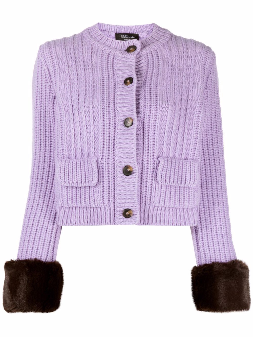 фото Blumarine button-fastening cropped cardigan