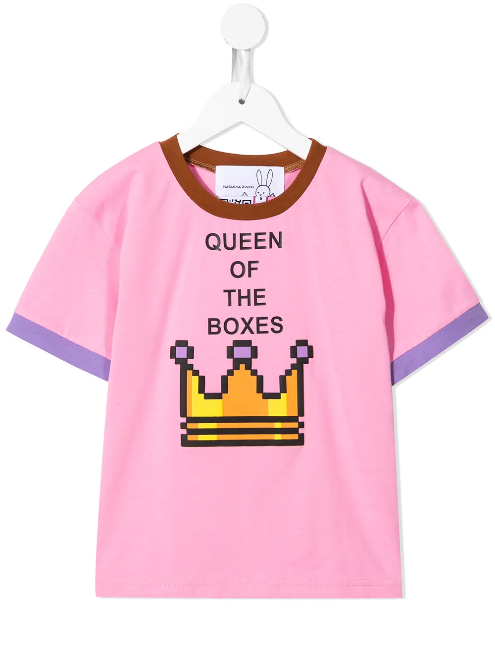 

Natasha Zinko Kids playera Queen of the Boxes - Rosado