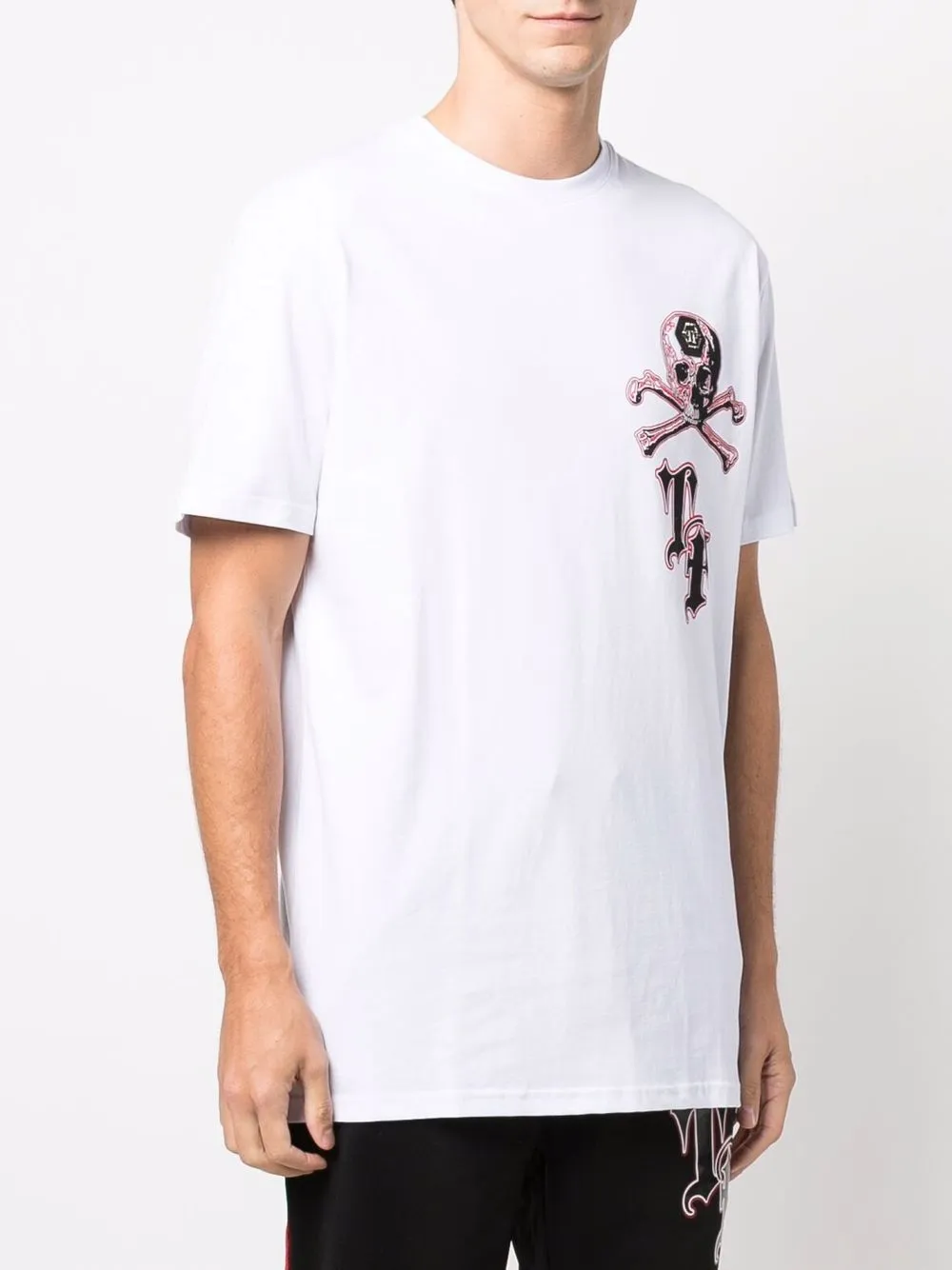 фото Philipp plein футболка с логотипом и принтом skull