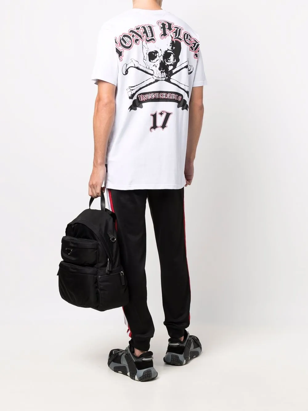 фото Philipp plein футболка с логотипом и принтом skull