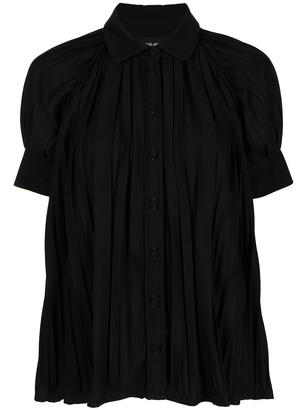 Image 1 of Giorgio Armani gathered-detail puff-sleeves blouse