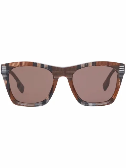 Burberry Eyewear lentes de sol con estampado de cuadros en el armazón