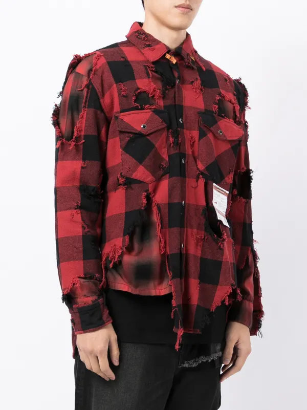 Shop Maison Mihara Yasuhiro distressed 